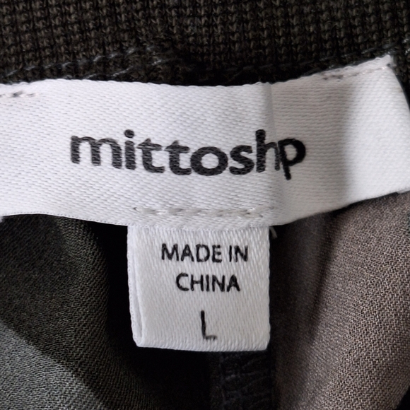 Mittoshop Green Tan Camo Grunge Outdoor High Rise Pull On Jogger Pants Size L - Picture 7 of 9